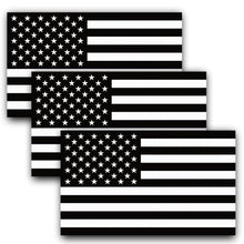 Load image into Gallery viewer, American Flag Black and White Decal (Pack of 3)
