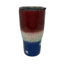 Load image into Gallery viewer, 30 oz. Stars and Stripes Glitter Tumbler