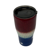 Load image into Gallery viewer, 30 oz. Stars and Stripes Glitter Tumbler