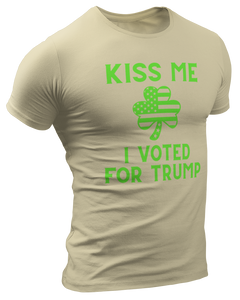 Kiss Me I Voted For Trump, St. Patrick's Day Tee