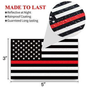 Thin Red Line USA Flag Decal (Pack of 3)
