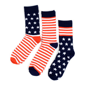 3 Pack USA American Flag Socks (Women's)