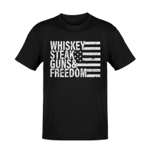 Load image into Gallery viewer, Whiskey Steak Guns &amp; Freedom Tee