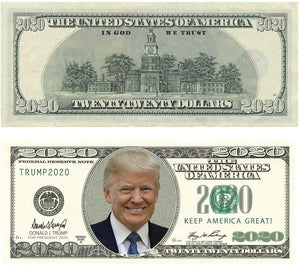 Trump 2020 Dollar Bills-Pack of 100 - Crusader Outlet