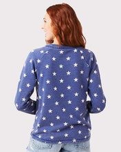Load image into Gallery viewer, Women&#39;s Navy Stars Sweatshirt