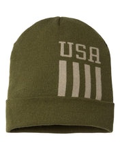 Load image into Gallery viewer, Military Green USA Beanie