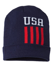 Load image into Gallery viewer, Navy USA Beanie