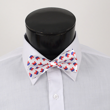 Load image into Gallery viewer, Republican Banded Bowtie - White