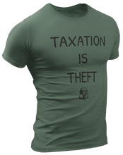 Load image into Gallery viewer, Taxation Is Theft AOC Parody Tee