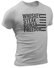 Load image into Gallery viewer, Whiskey Steak Guns &amp; Freedom Tee