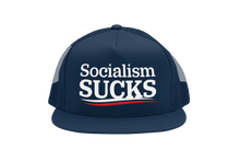 Load image into Gallery viewer, Socialism Sucks Trucker Hat