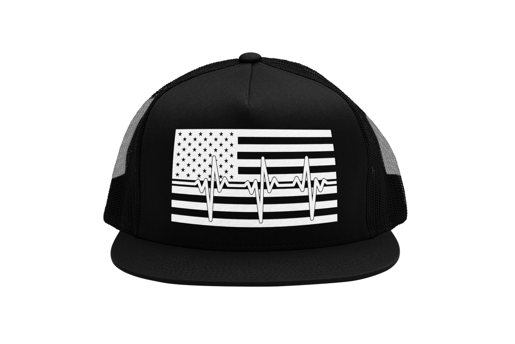 American Heartbeat Trucker Hat