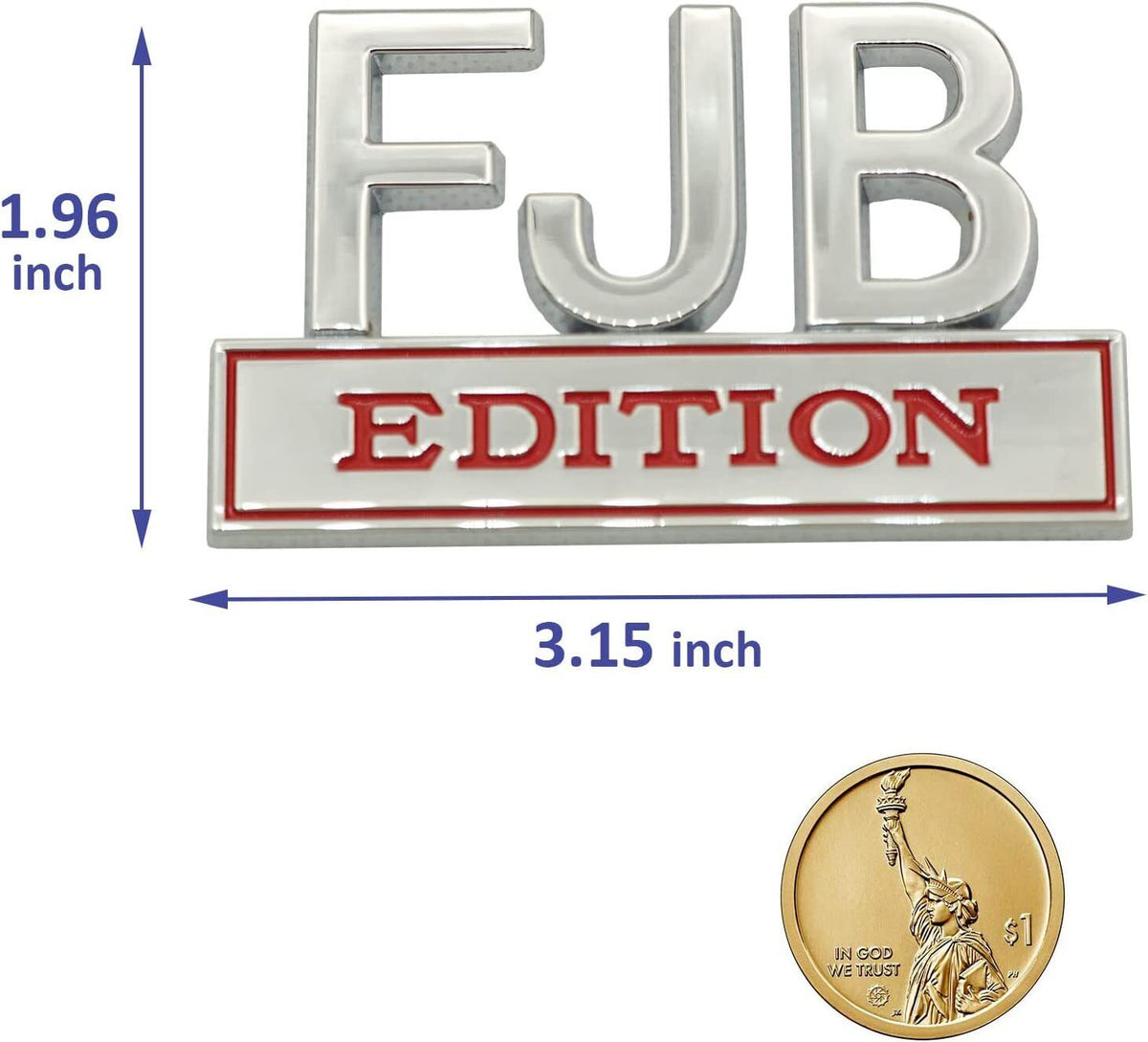 FJB Emblem - Chrome & Red – Crusader Outlet